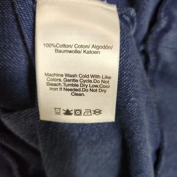 NWT DKNY Men's Short Sleeve‎ Pigment Dye Hoodie in Navy Size Large - Picture 9 of 11